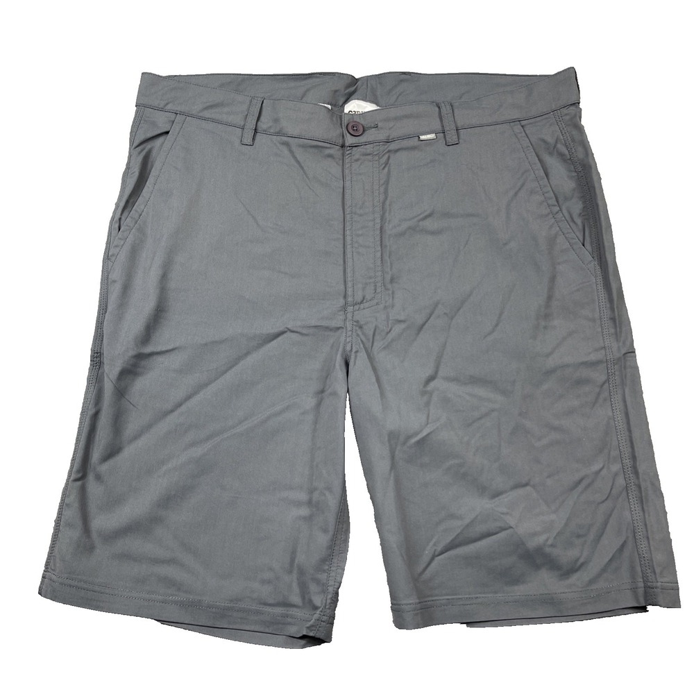 Cariloha Mens‎ Shorts Bamboo Fit 38 Gray Bermuda 10" Chino Tech Casual Outdoor